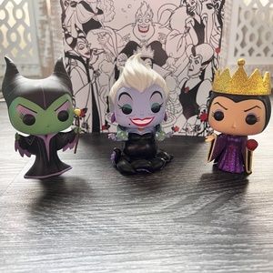 Disney Villain Funko Pop bundle ( Ursula , Maleficent and The Evil Queen )